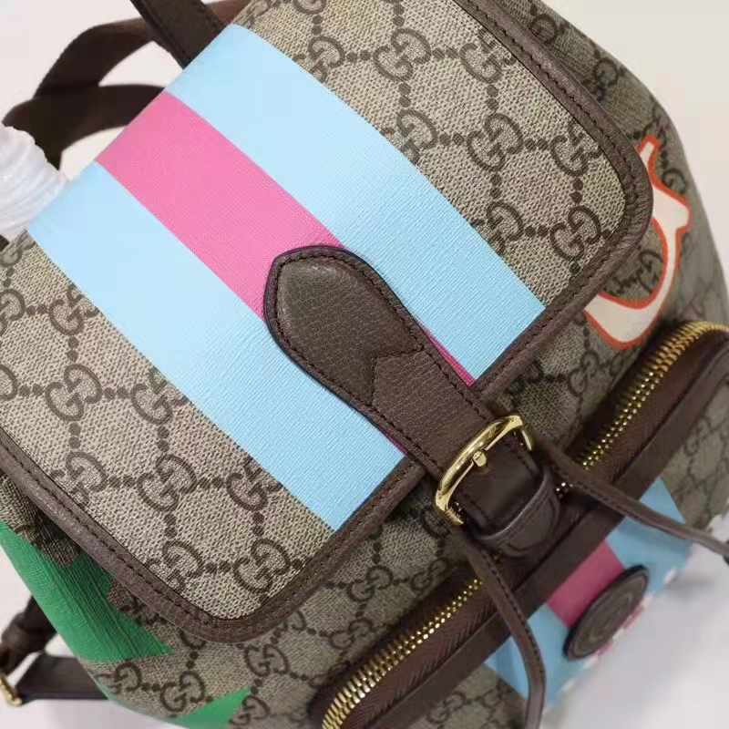 G*u*i unisex backpack with interlocking g beige centum stars g gg supreme canvas