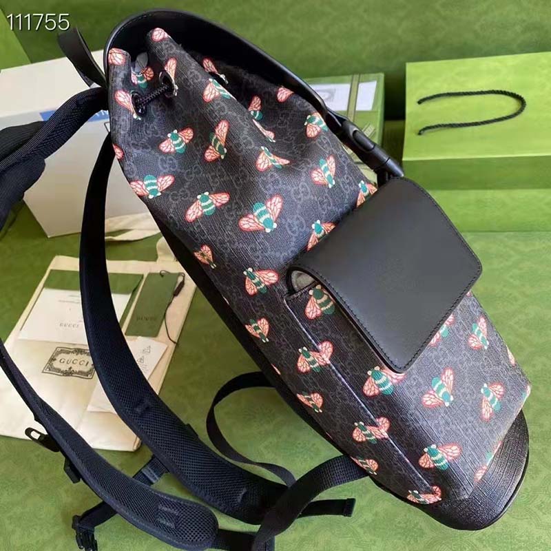 G*u*i unisex G*u*i bestiary backpack bag bees black gg supreme canvas
