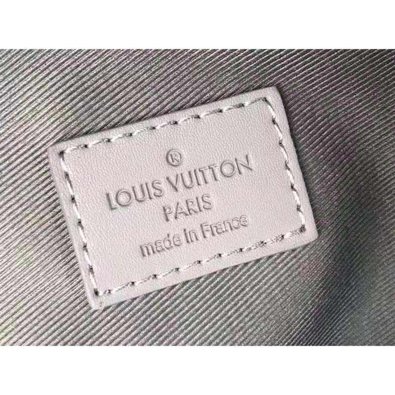 Louis Vuitton LV Unisex New Backpack Gray Aerogram Cowhide Leather Textile Lining