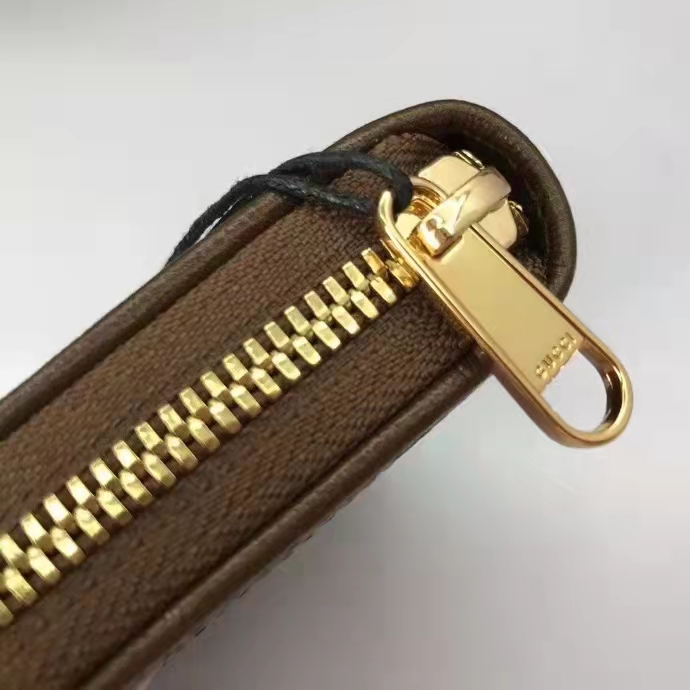 G*u*i unisex 1955 horsebit card case wallet beige ebony gg supreme canvas