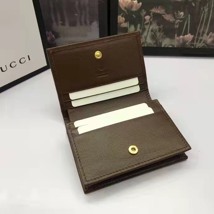 G*u*i unisex 1955 horsebit key case wallet beige ebony gg supreme canvas