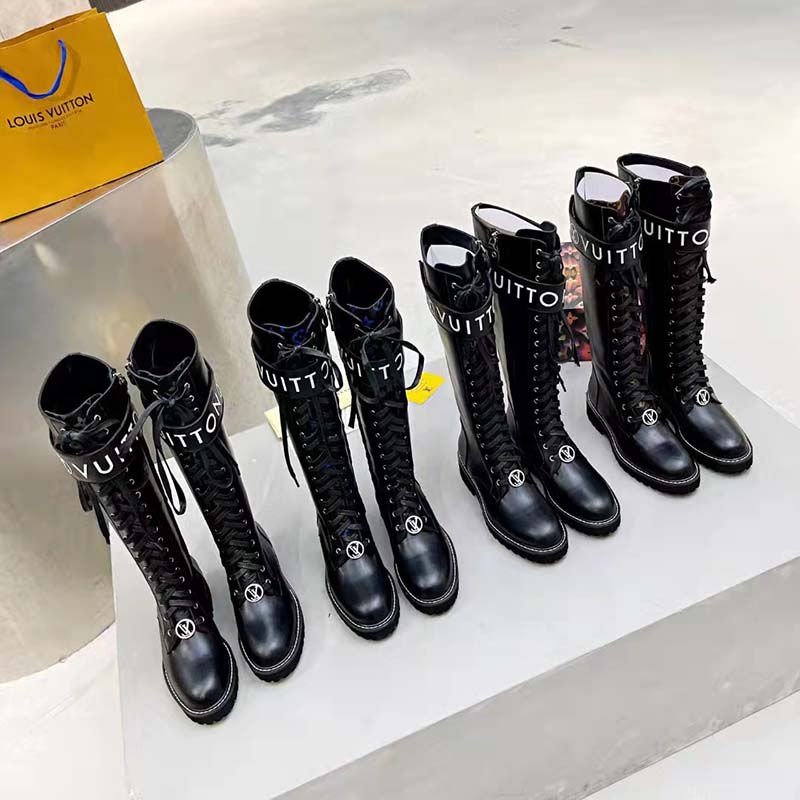 Louis Vuitton Women Territory Flat Higher Ranger Black Calf Leather LV Circle