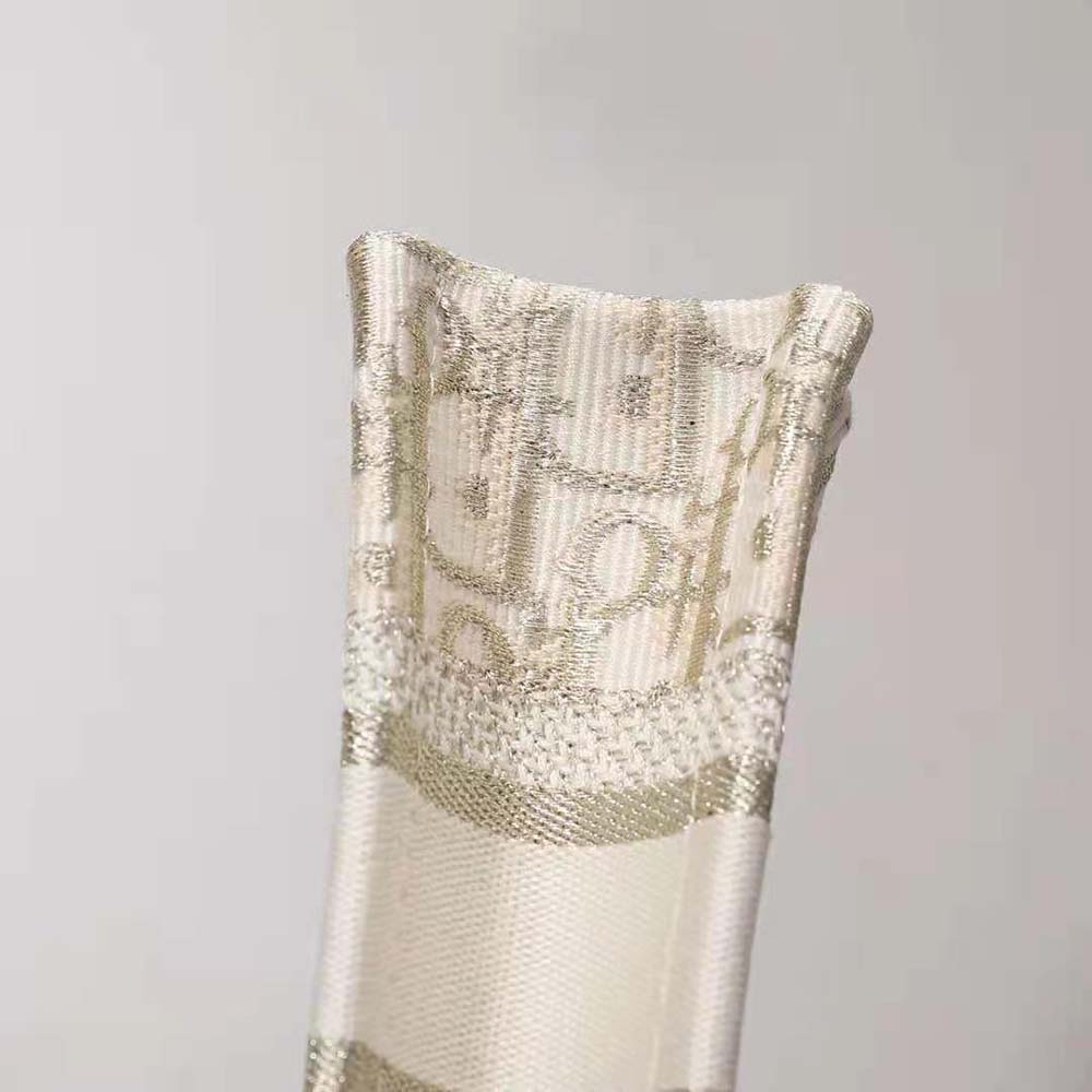 Dior Women Mini Dior Book Tote Gold-Tone Dior Oblique Embroidery