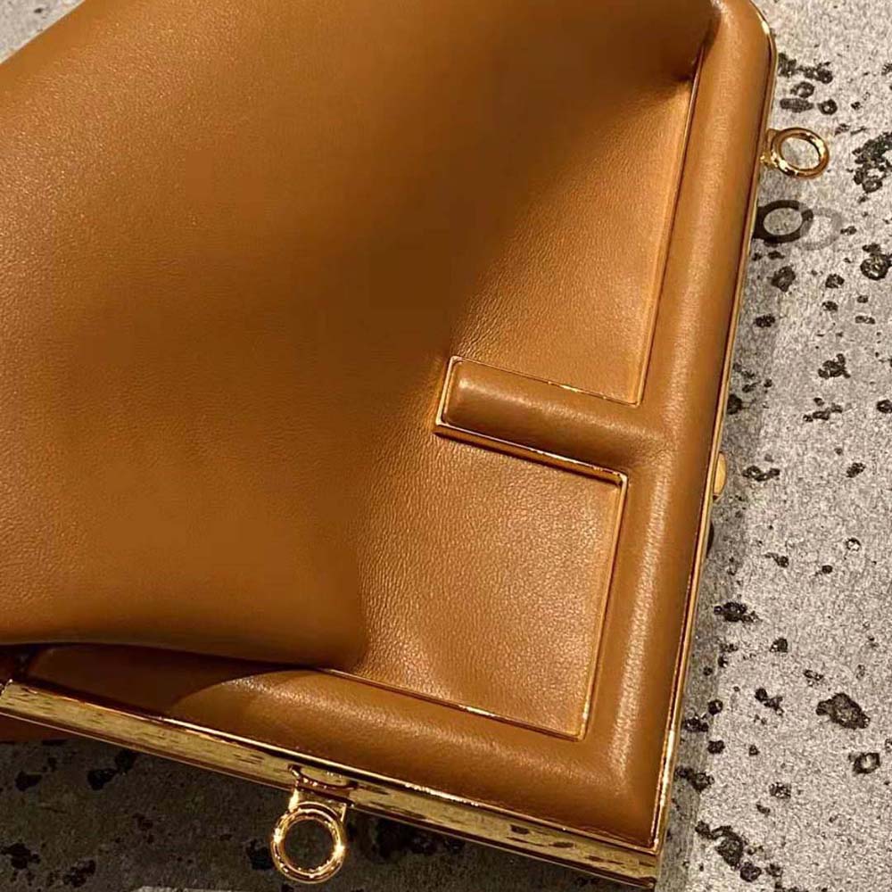 Fendi Women First Small Nappa Leather Bag-Brown