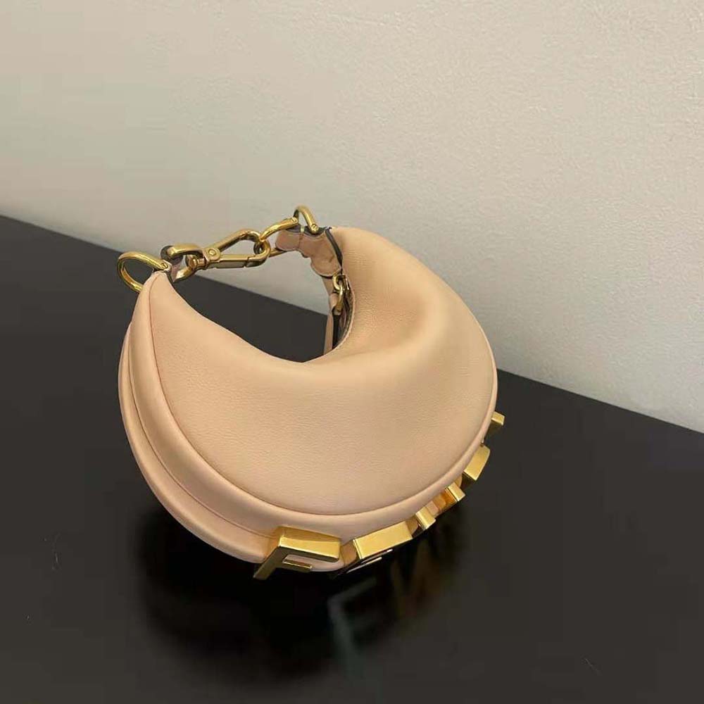 Fendi Women Nano Fendigraphy Pink Leather Charm