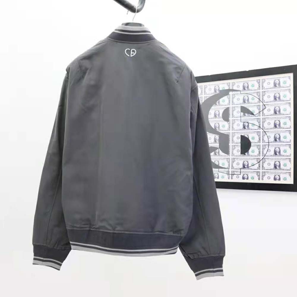 Dior Men Christian Dior Atelier Teddy Blouson Gray Technical Faille