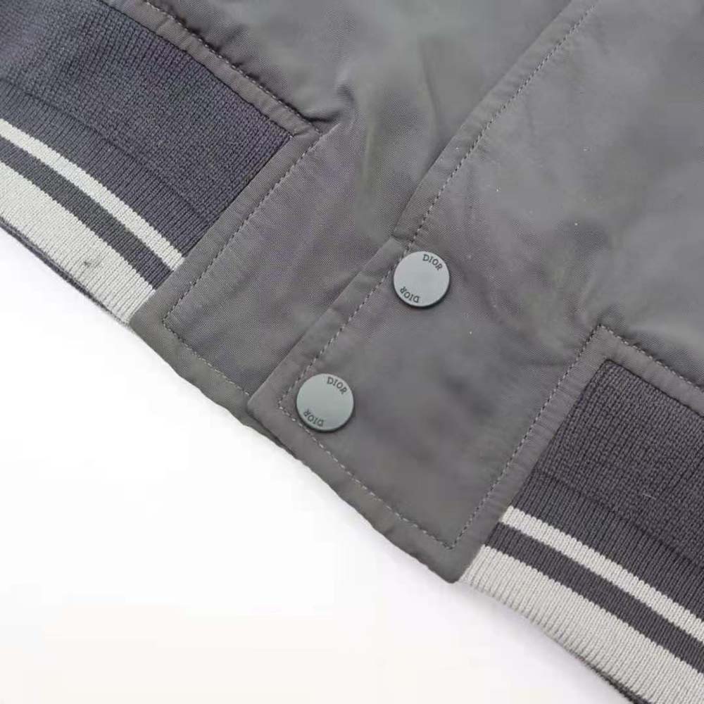 Dior Men Christian Dior Atelier Teddy Blouson Gray Technical Faille