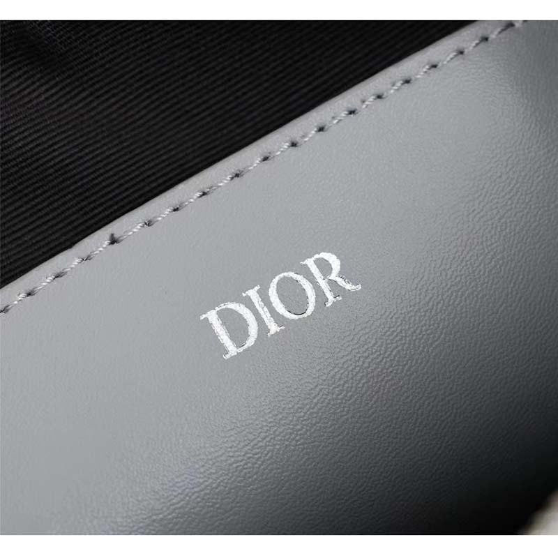 dior unisex a5 pouch gray cd Di*m*nd canvas smooth calfskin