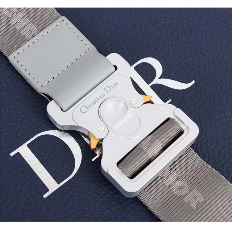 dior unisex cd mini saddle bag gray cd Di*m*nd canvas smooth calfskin