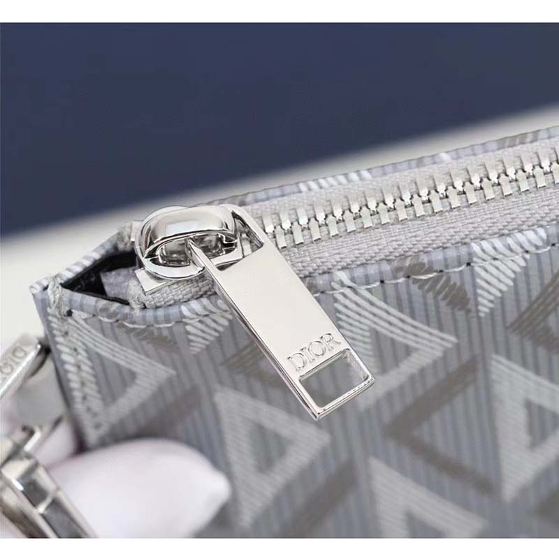 dior unisex cd pouch gray cd Di*m*nd canvas dior signature