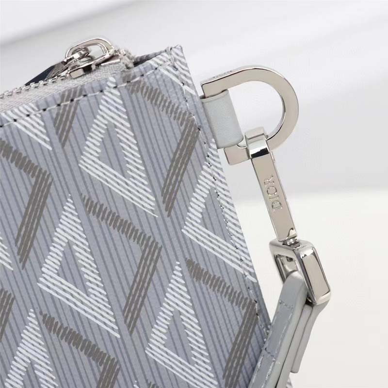 dior unisex cd pouch gray cd Di*m*nd canvas dior signature