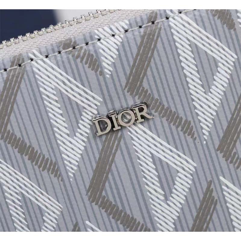 dior unisex cd pouch gray cd Di*m*nd canvas dior signature