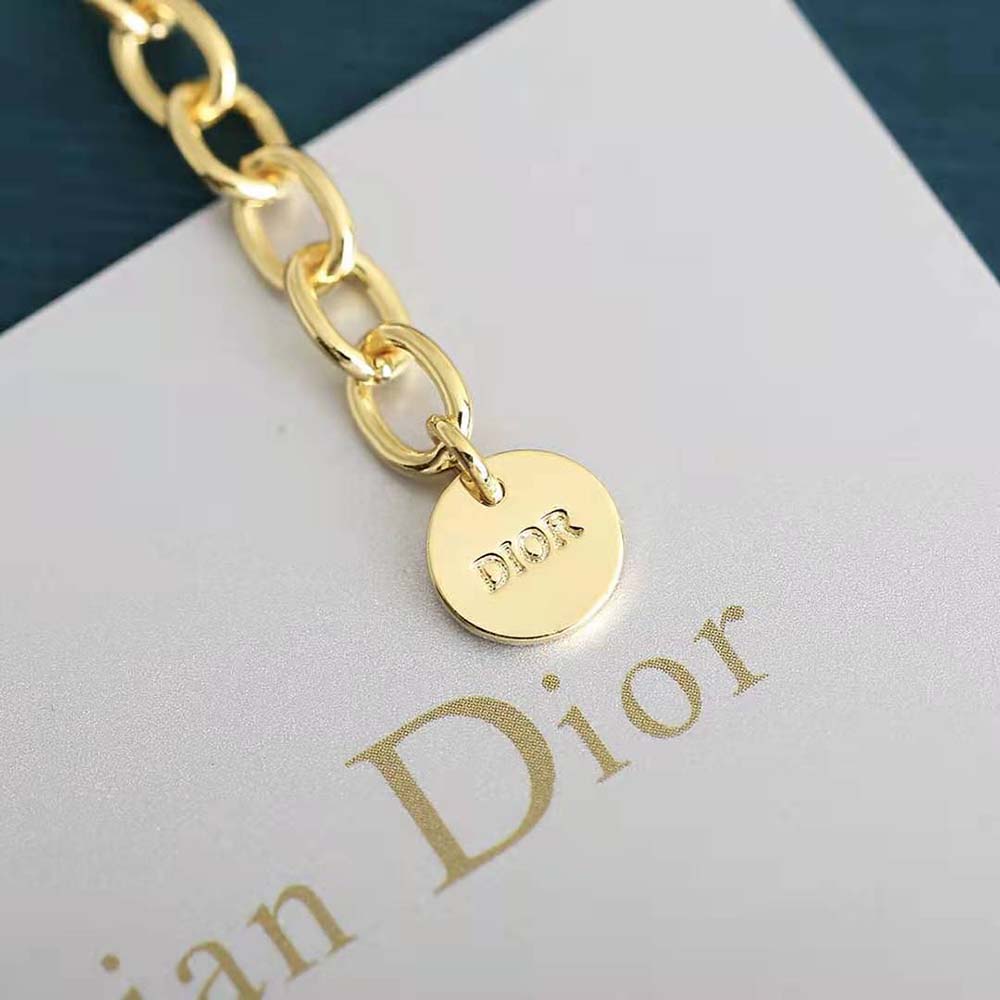Dior Women Dio(r)evolution Bracelet Gold-Finish Metal and White Crystals