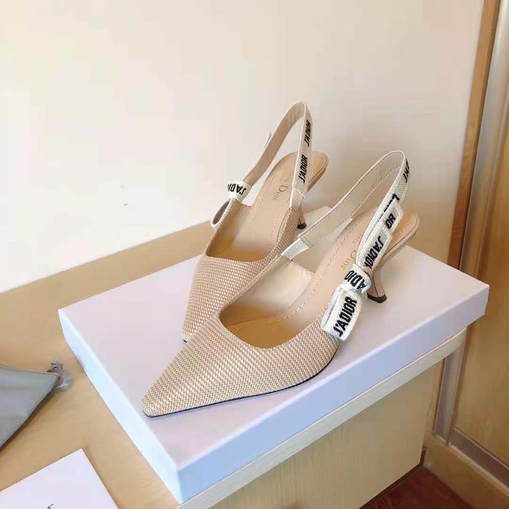 Dior Women J Adior Slingback Pump Nude Technical Fabric