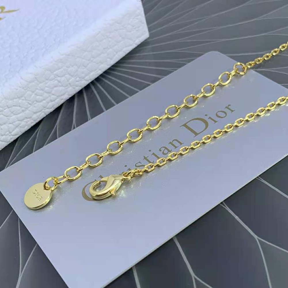 Dior Women Petit CD Necklace Gold-Finish Metal