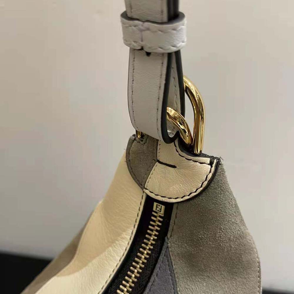 Fendi Women Fendigraphy Medium Leather Bag with Multicolor Inlay