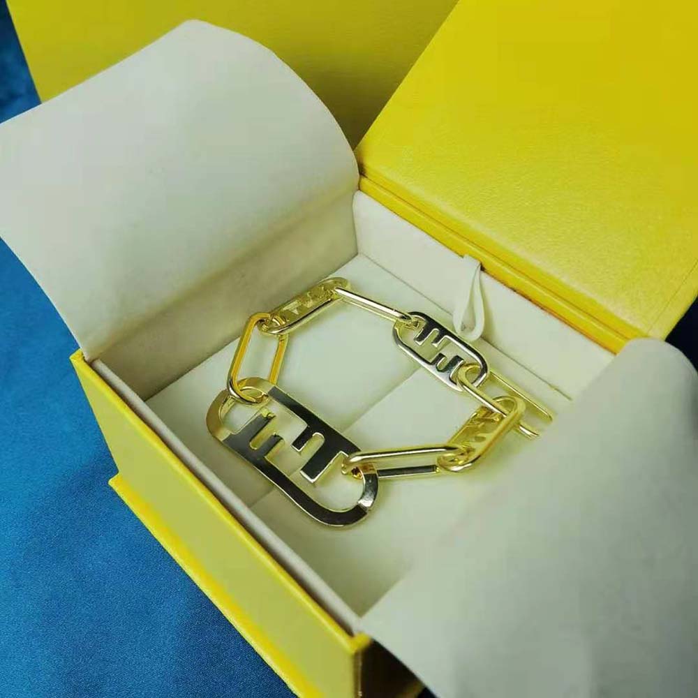 Fendi Women Olock Bracelet Gold-Colored