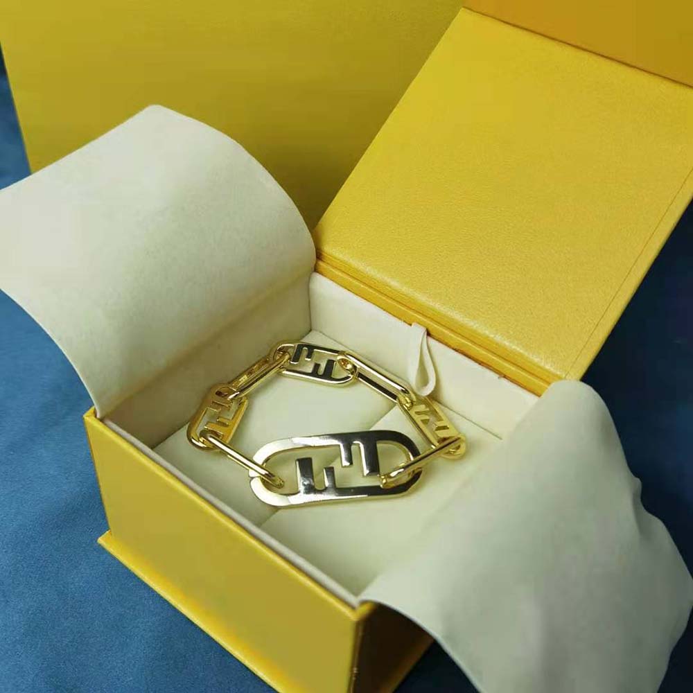 Fendi Women Olock Bracelet Gold-Colored