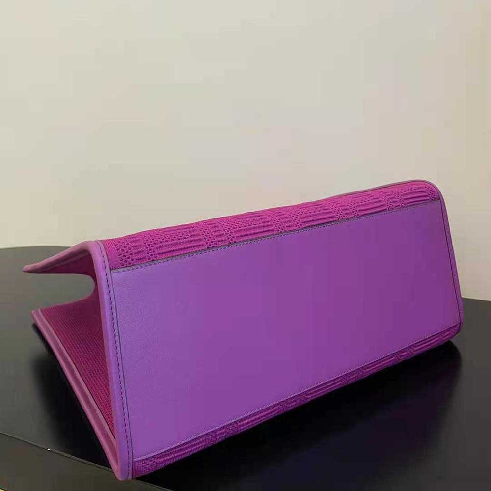 Fendi Women Sunshine Medium FF Fabric Shopper-Purple