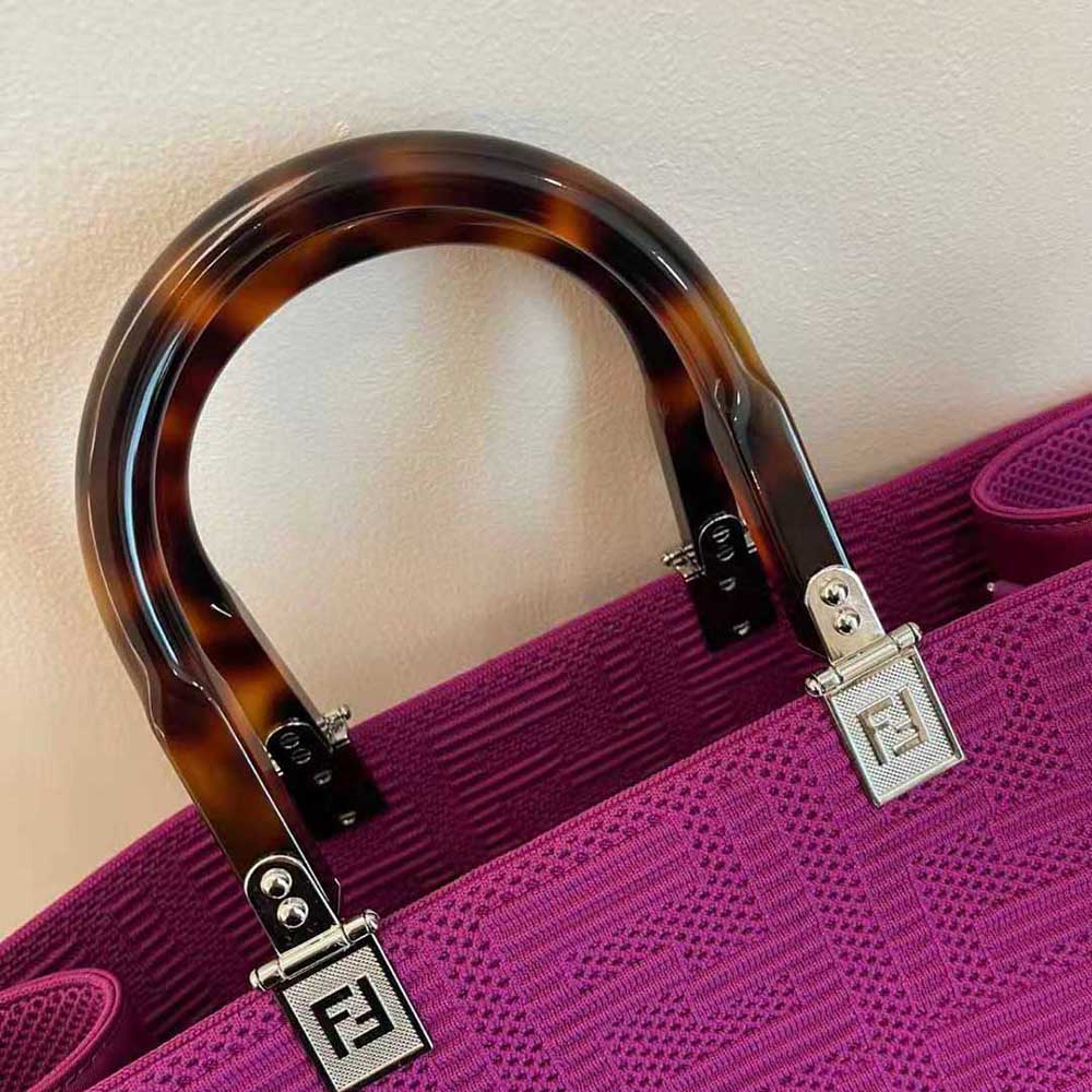 Fendi Women Sunshine Medium FF Fabric Shopper-Purple