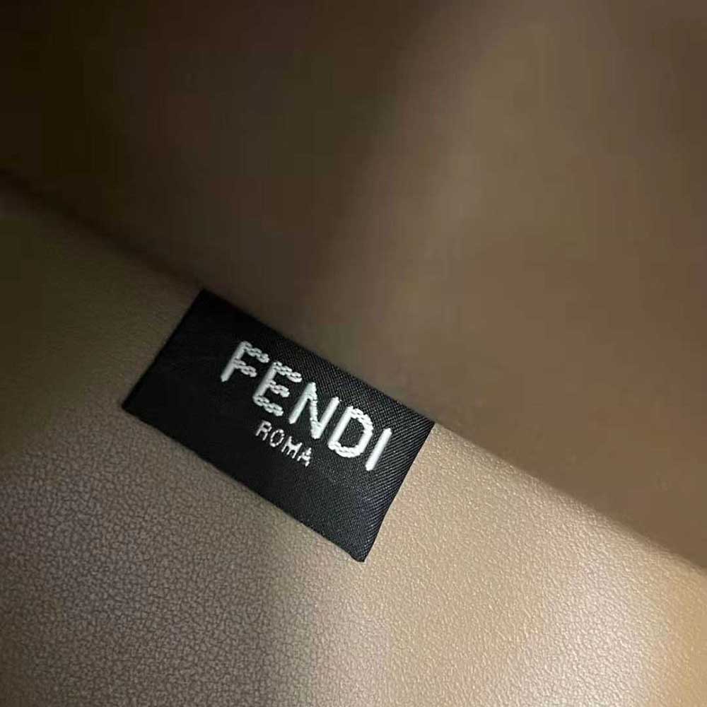 Fendi Women Sunshine Medium FF Fabric Shopper-Brown