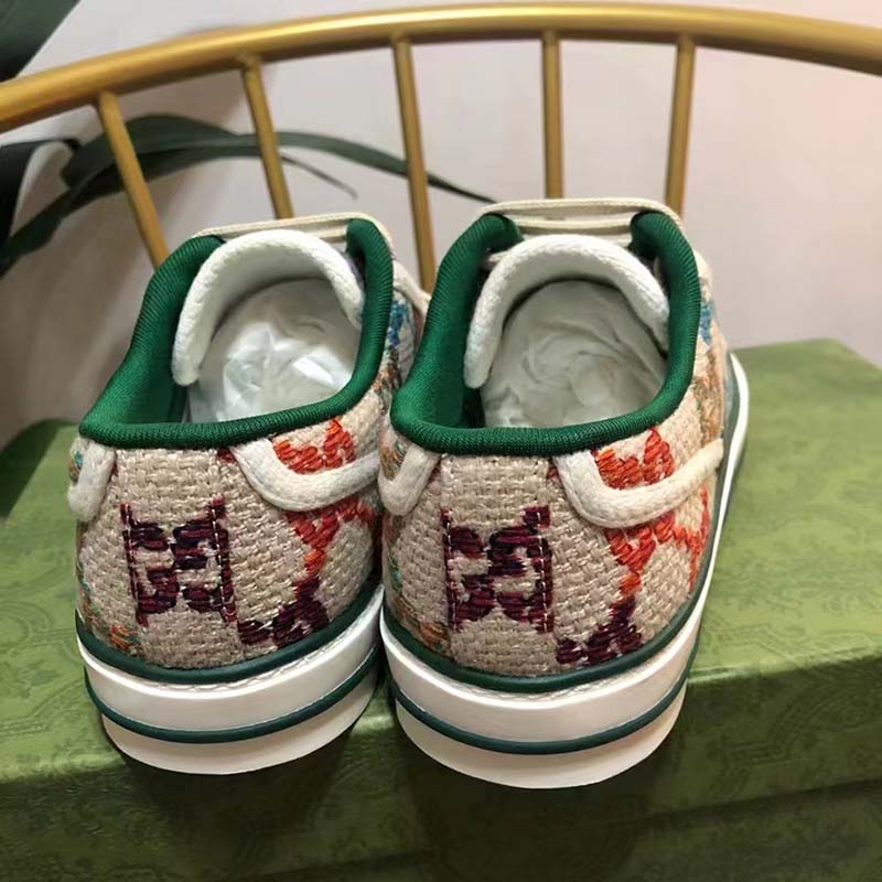 G*u*i unisex gg G*u*i tennis 1977 sneaker green red web flat 2 cm heel