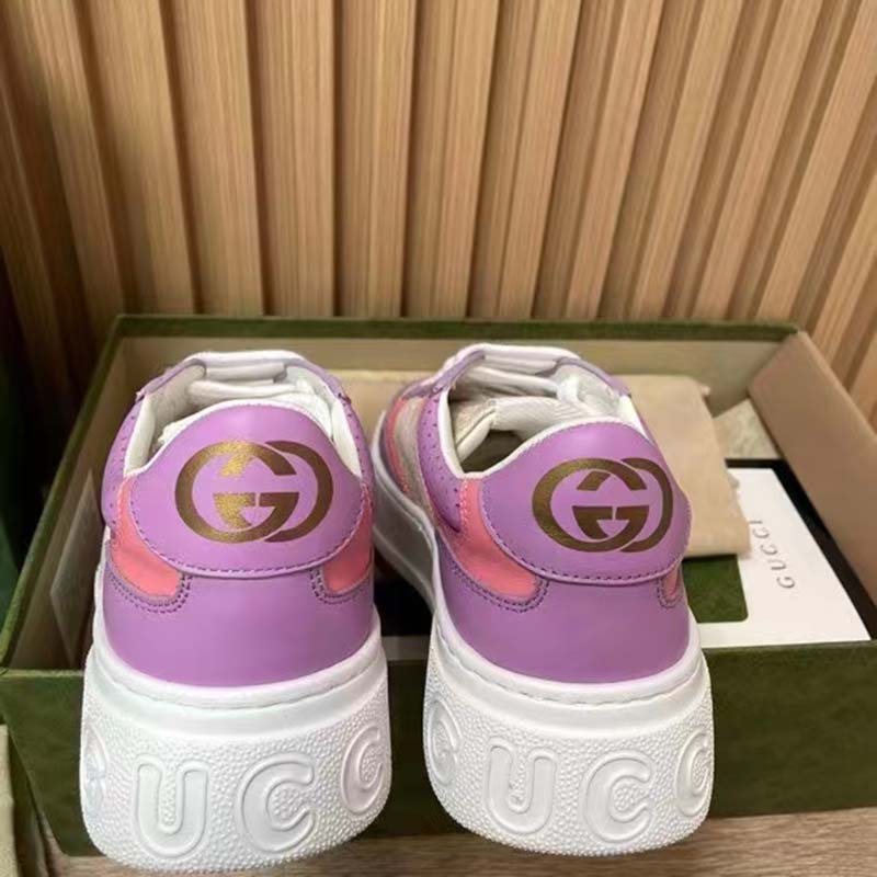G*u*i unisex sneaker white beige gg supreme canvas printed interlocking g