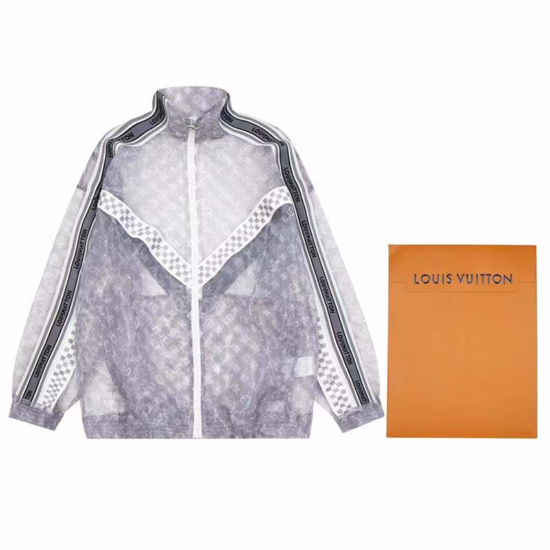 Louis Vuitton LV Women Organza Track Top Polyester Translucent Regular Fit