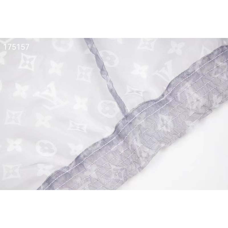 Louis Vuitton LV Women Organza Track Top Polyester Translucent Regular Fit