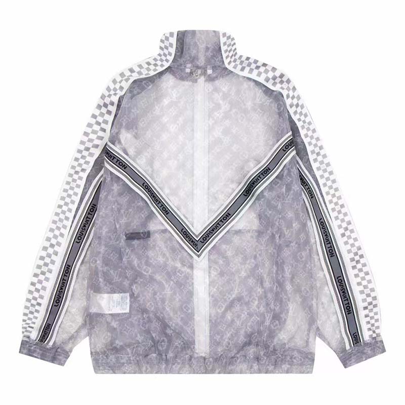 Louis Vuitton LV Women Organza Track Top Polyester Translucent Regular Fit