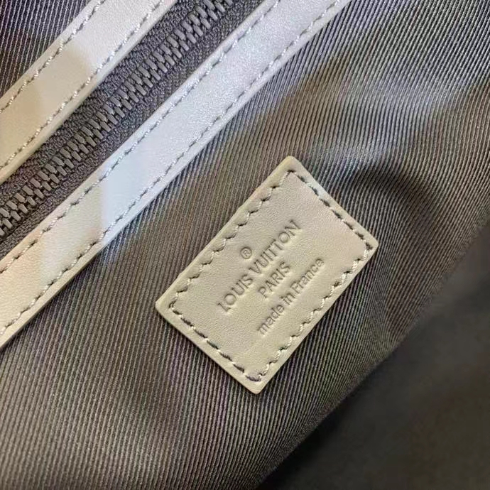 Louis Vuitton LV Unisex Keepall 50B Anthracite Gray Monogram Shadow Calf Leather