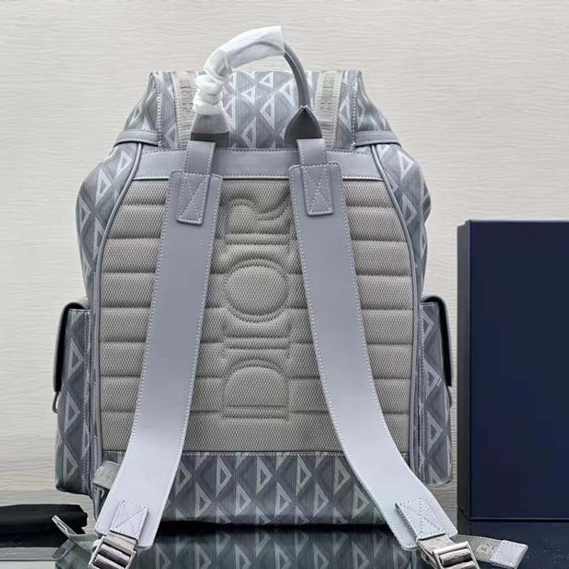 dior unisex cd hit the road backpack dior gray cd Di*m*nd canvas