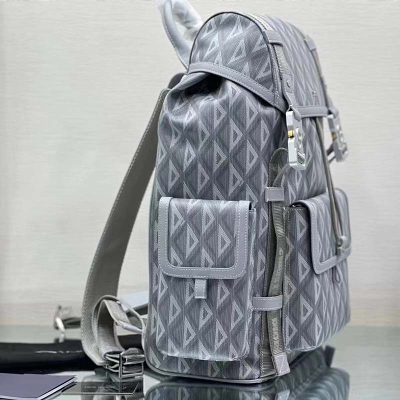 dior unisex cd hit the road backpack dior gray cd Di*m*nd canvas