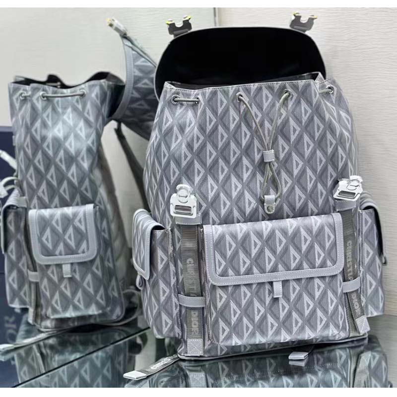 dior unisex cd hit the road backpack dior gray cd Di*m*nd canvas