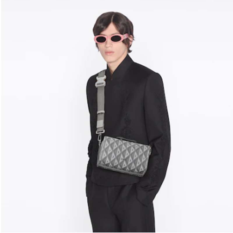 dior unisex cd lingot 22 bag dior gray cd Di*m*nd canvas