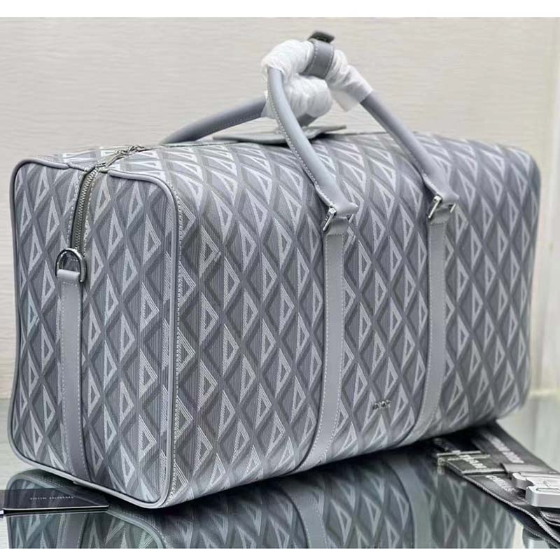 dior unisex cd lingot 50 duffle bag gray cd Di*m*nd canvas