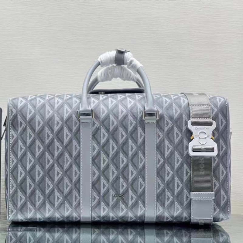 dior unisex cd lingot 50 duffle bag gray cd Di*m*nd canvas