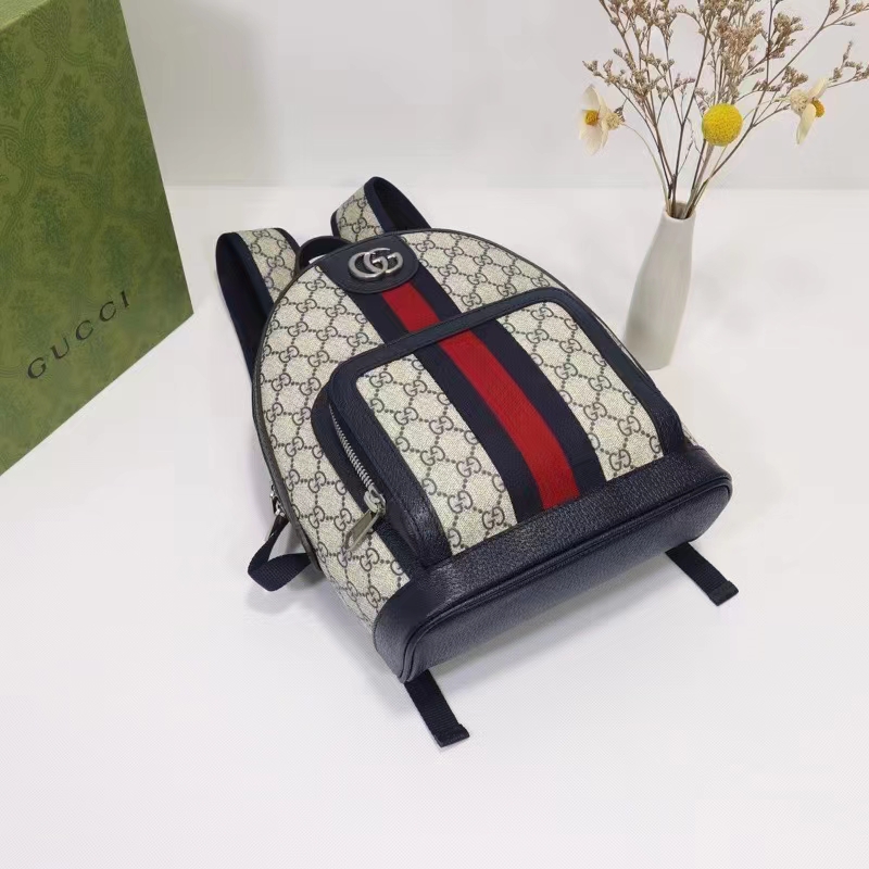 G*u*i unisex ophidia gg small backpack beige blue gg supreme canvas