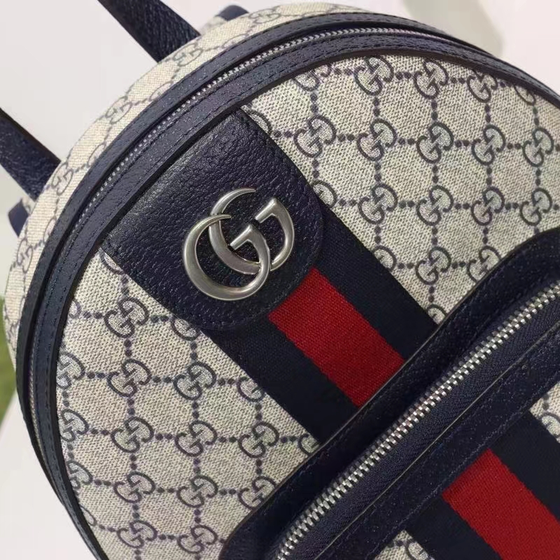 G*u*i unisex ophidia gg small backpack beige blue gg supreme canvas