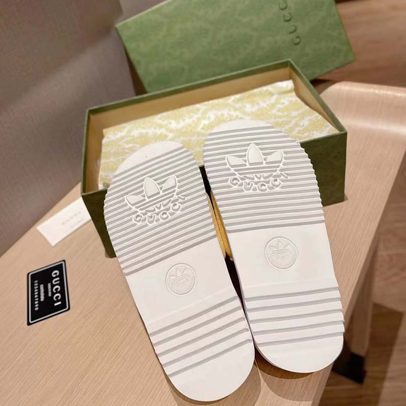 G*u*i unisex adidas x G*u*i gg platform sandal yellow gg cotton sponge