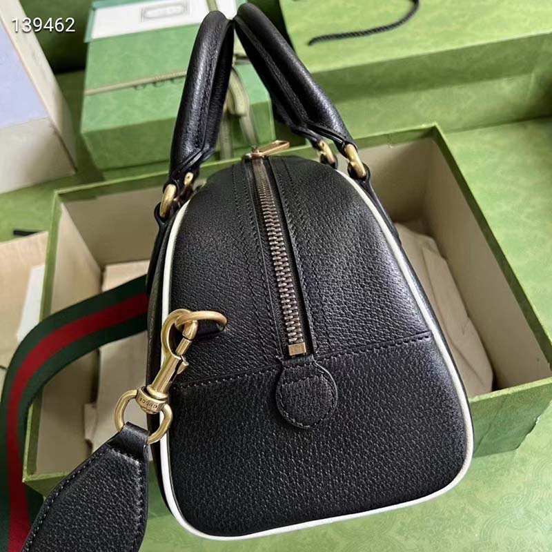 G*u*i unisex adidas x G*u*i mini duffle bag black leather interlocking g
