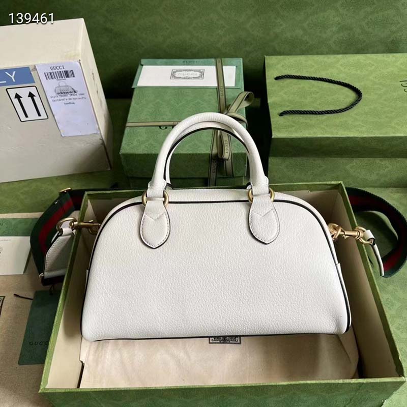 G*u*i unisex adidas x G*u*i mini duffle bag off-white leather interlocking g