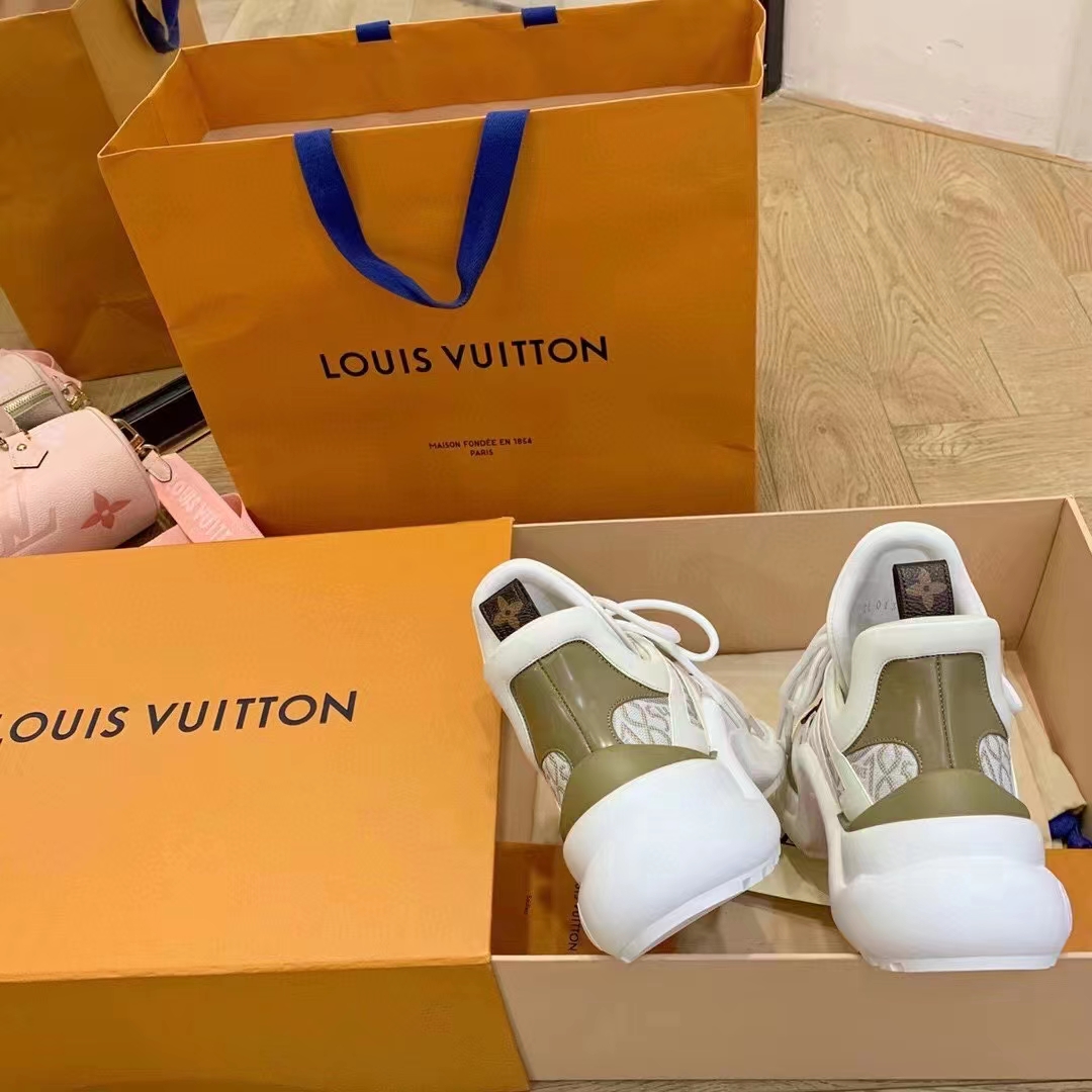 Louis Vuitton Women LV Archlight Sneaker Since 1854 Beige Jacquard Textile