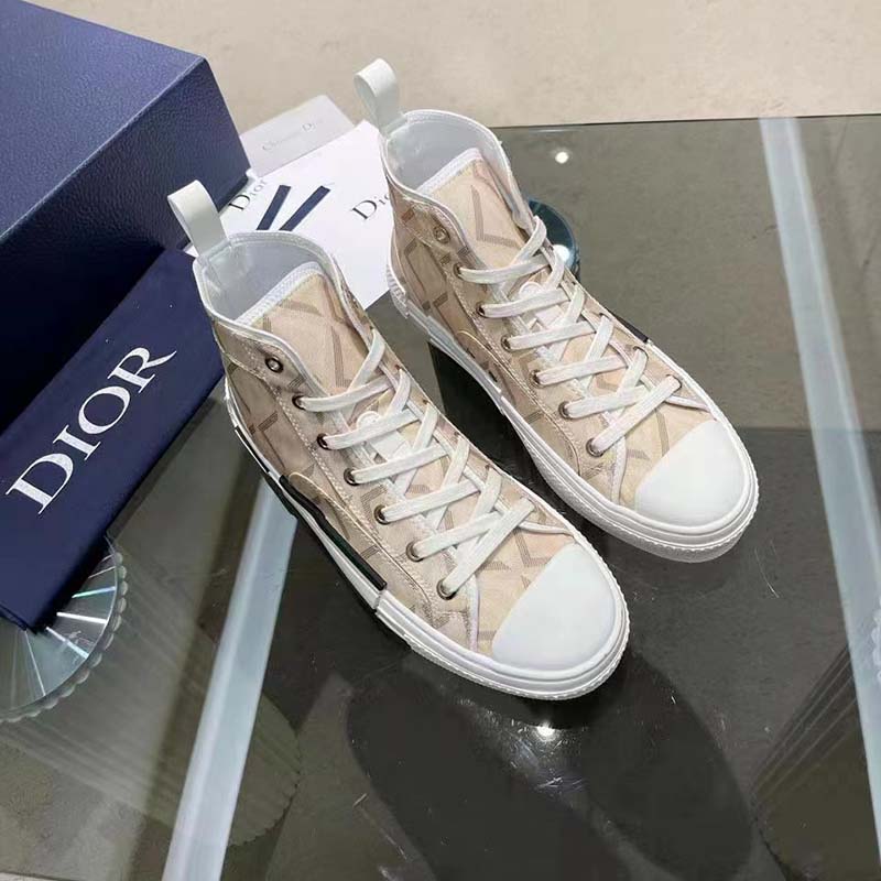 dior unisex b23 high top sneaker natural cd Di*m*nd canvas