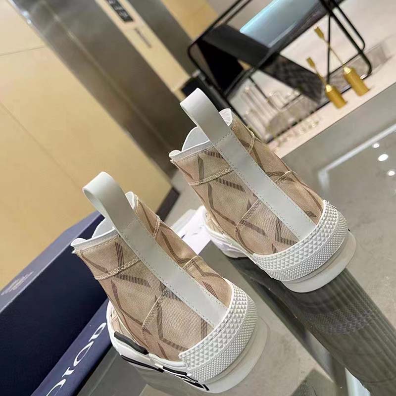 dior unisex b23 high top sneaker natural cd Di*m*nd canvas
