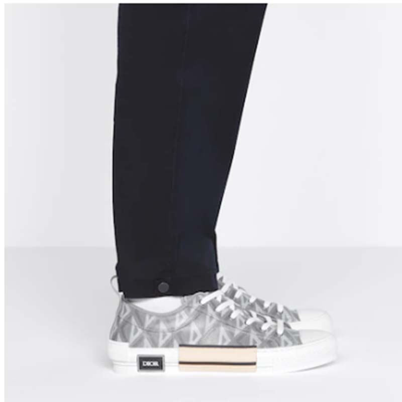 dior unisex b23 low top sneaker gray cd Di*m*nd canvas