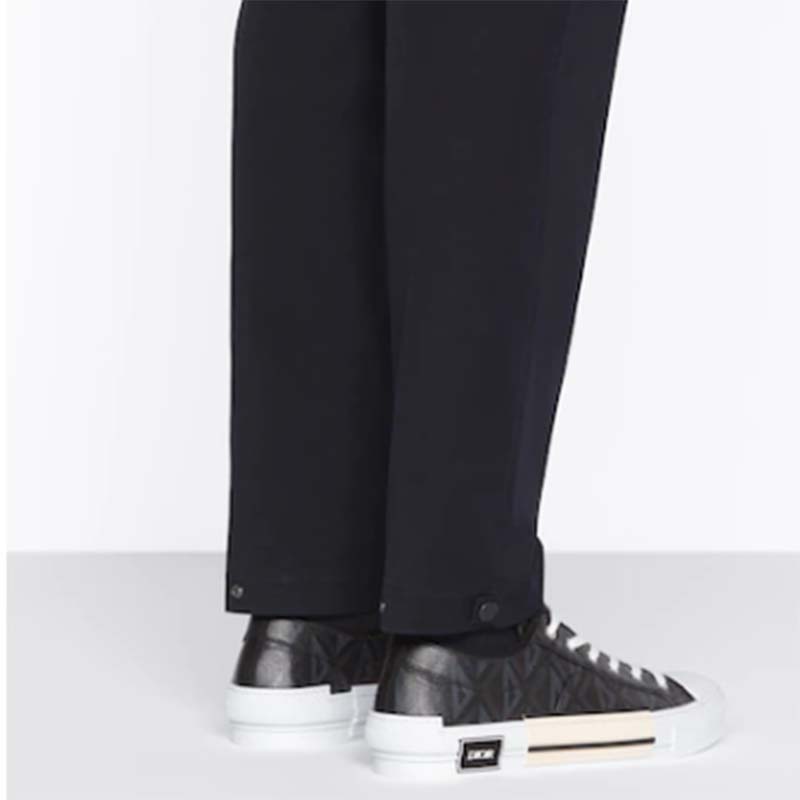 dior unisex b23 low top sneaker black cd Di*m*nd canvas