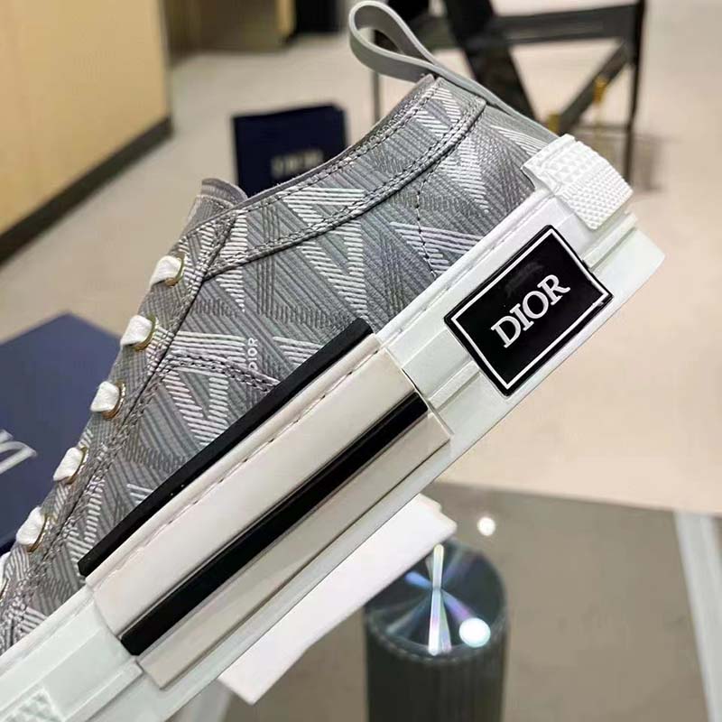 dior unisex b23 low top sneaker gray cd Di*m*nd canvas