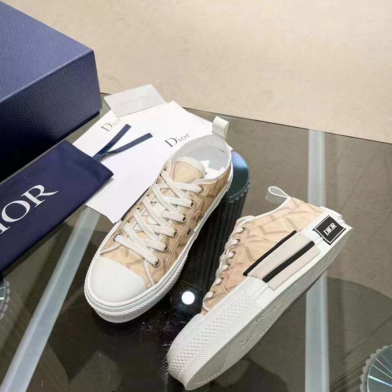 dior unisex b23 low top sneaker natural cd Di*m*nd canvas