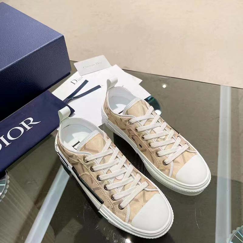 dior unisex b23 low top sneaker natural cd Di*m*nd canvas